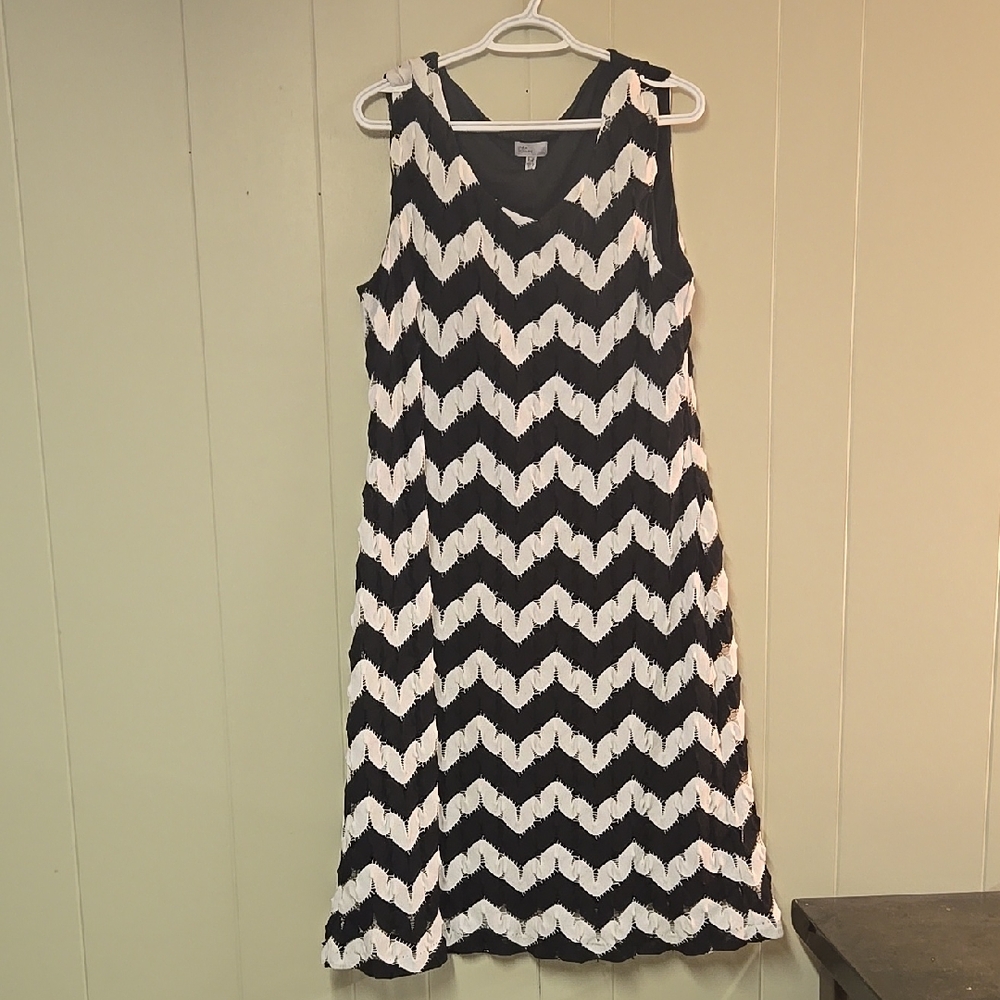 Black and White Chevron Dress